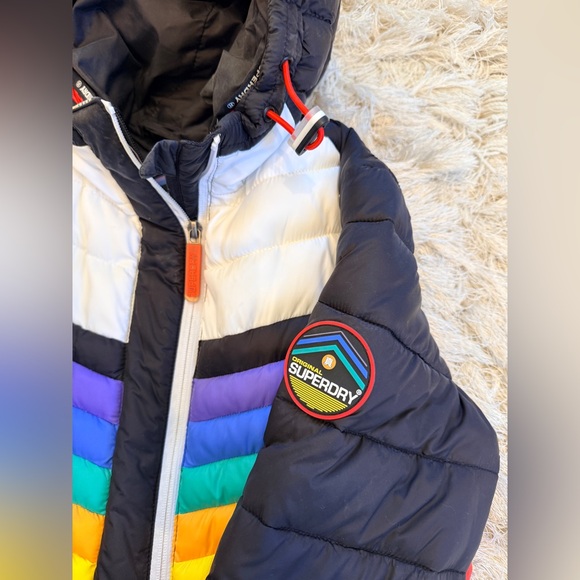 Superdry Black Puffer Jacket - Picture 2 of 7